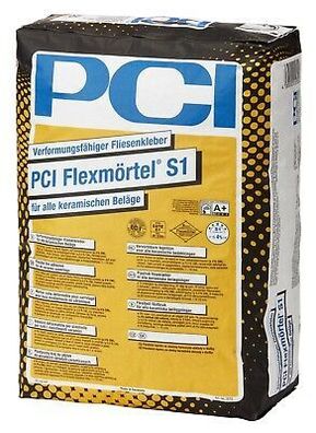 PCI Flexmörtel S1 20 kg Flex-Kleber für Innen & Aussen für Wand und Bodenfliesen