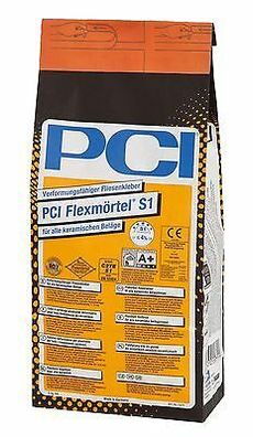 PCI Flexmörtel S1 5 kg Flex-Kleber für Innen & Aussen für Wand und Bodenfliesen