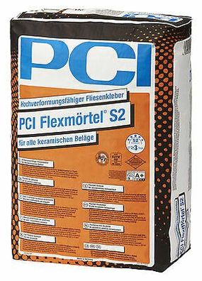 PCI Flexmörtel S2 20 kg für innen und außen an Boden und Wand Fliesenkleber