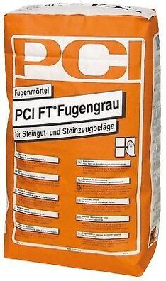 PCI FT Fugengrau 25 kg in lichtgrau Fugenmörtel Fugenmasse für Fliesen & Mosaik