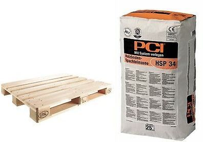 PCI HSP 34 Holzboden-Spachtelmasse 24 x 25 kg zum Spachteln & Nivellieren von Böden