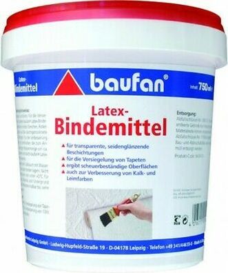 Baufan Latex-Bindemittel 750 ml Kunstharz-Dispersion Zusatz für Tapetenleim