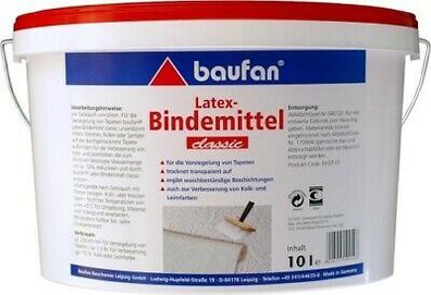 Baufan Latex-Bindemittel classic 10 l Kunstharz-Dispersion für Tapetenleim