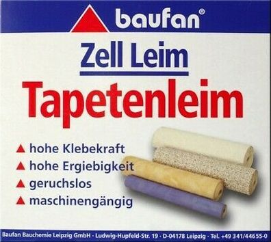 Baufan Tapetenleim 1 kg Zell-Leim Tapetenkleister Tapetenkleber Kleister Tapete