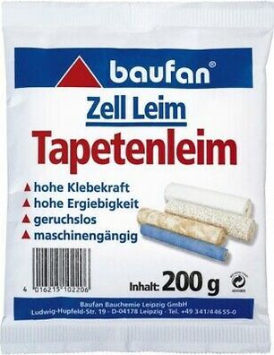 Baufan Tapetenleim 200 g Zell-Leim Tapetenkleister Tapetenkleber Kleister Tapete