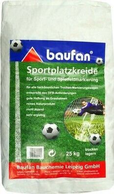 Baufan® Sportplatz-Kreide 25 kg Kreide Sportplatzmarkierung Trockenmarkierung