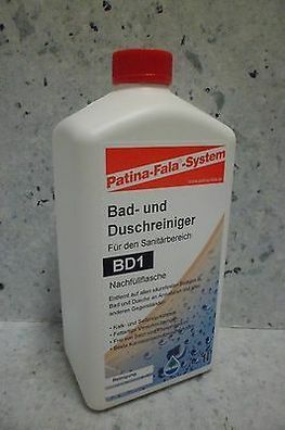 Patina Fala BD1 Bad- und Duschreiniger 1 L Entfernt Kalk- & Seifenrückstände
