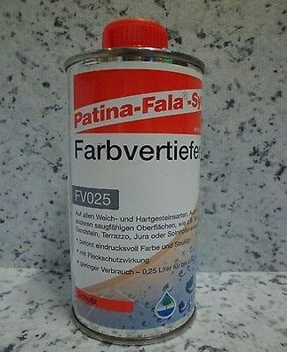 Patina Fala FV025 Farbvertiefer mit Fleckschutz 0,25 L Terrazzo Granit Sandstein