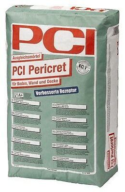 PCI Pericret 25 kg Ausgleichsmörtel für Boden Wand und Decke Boden-Spachtelmasse