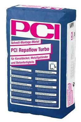 PCI Repaflow Turbo 20 kg Schnell-Montage-Mörtel für Kanaldeckel, Metallgeländer