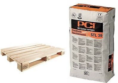 PCI STL 39 Standfeste Spachtelmasse 50 x 20 kg Boden-Ausgleich Schnell-Spachtel