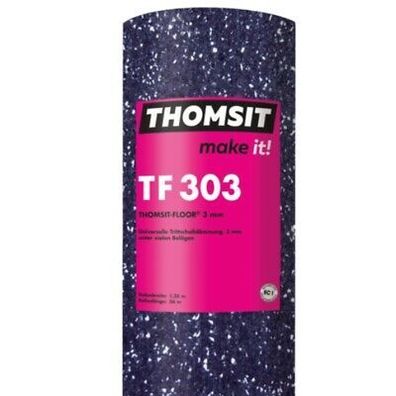 Thomsit-Floor TF 303 Dämmunterlage 3 mm 1 lfm Trittschalldämmung Breite 1,25 m