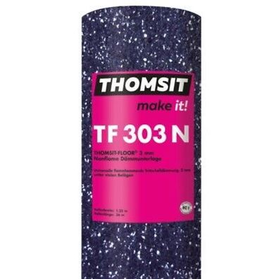 Thomsit-Floor TF 303 N Nonflame 1 lfm Dämmunterlage 3 mm 19 dB Breite 1,25 m