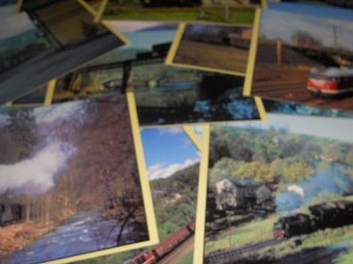 4565 / Ansichtskarte - 22 verschiedene Eisenbahnkarten BB Karten aus Sachsen