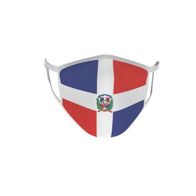 Behelfsmaske Gesichtsmaske Maske Fahne Flagge Dominikanische Republik