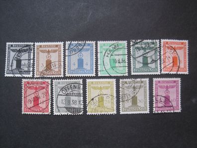 Deutsches Reich MiNr. 144-154 Dienstmarken gestempelt (Z 118)