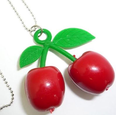 50s RETRO Cherry pin up rockabilly Kirschen Halskette