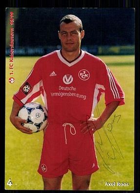 Axel Roos 1. FC Kaiserslautern 1998-99 Autogrammkarte + A 63537