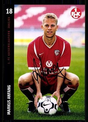 Markus Anfang 1. FC Kaiserslautern 2002-03 Autogrammkarte + A 63413