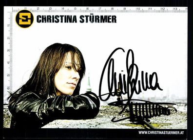 Christina Stürmer und Band Autogrammkarte Original Signiert ## BC 47491