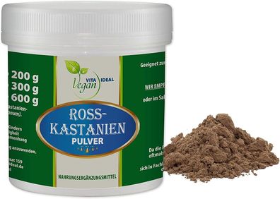 Vitaideal Vegan® Rosskastanien Früchte Pulver (Aesculus hippocastanum) 50-1200g