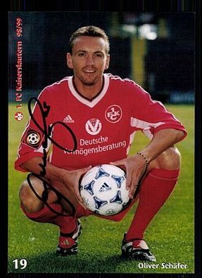 Oliver Schäfer 1. FC Kaiserslautern 1998-99 Autogrammkarte+ A 63548