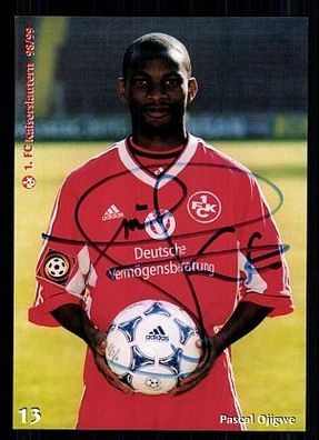 Pascal Ojigwe 1. FC Kaiserslautern 1998-99 Autogrammkarte + A 63550