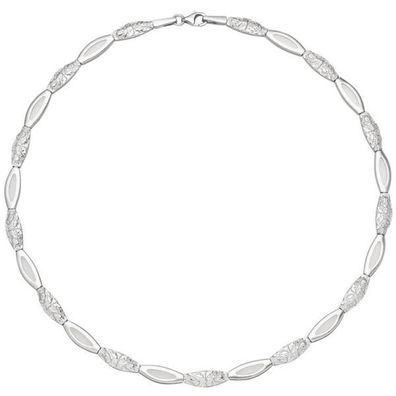 Collier Halskette 925 Sterling Silber gehämmert 45 cm