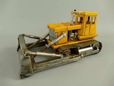 Bulldozer Blechmodell Retro Modellauto Planierraupe aus Metall L:26x13x15cm
