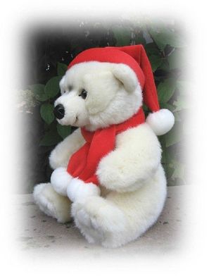 Plüsch Teddy Weihnachten mit Mütze ca. 22 cm hoch