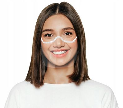 Mund Nasen Visier transparent Gesichtsmaske Gesichtsschutz Gesichtsvisier weiß