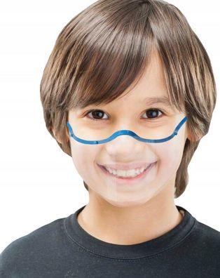 Kind Mund Nasen Visier transparent Gesichtsmaske Gesichtsschutz Gesichtsvisier blau