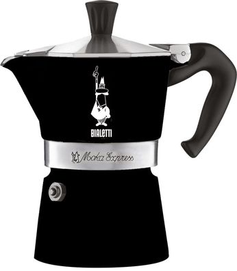 Bialetti Moka Express Espressokocher f?r 1 Tasse Farbe Schwarz