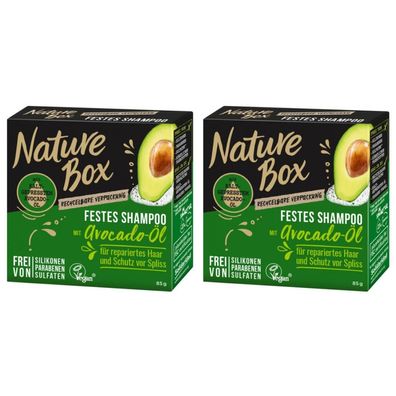 114,12EUR/1kg 2 x Nature Box Festes Shampoo Avocado 85g