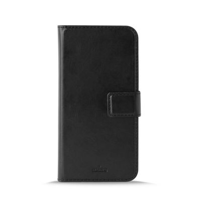 Puro EcoLeather Wallet Black Cover SchutzHülle für Huawei Y5 2018
