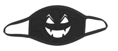 Mund-Nase-Maske Baumwolle schwarz Halloween Gesicht