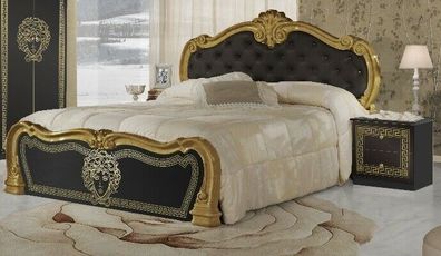 Elegantes Doppel Bett MARINA in schwarz gold edel TOP 160/180cm