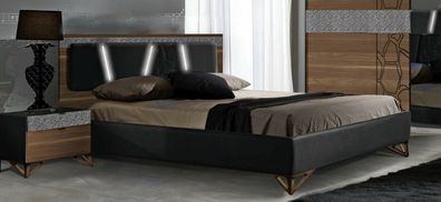 Edles Doppel Bett Melissa in walnuss modern edel TOP 160/180cm