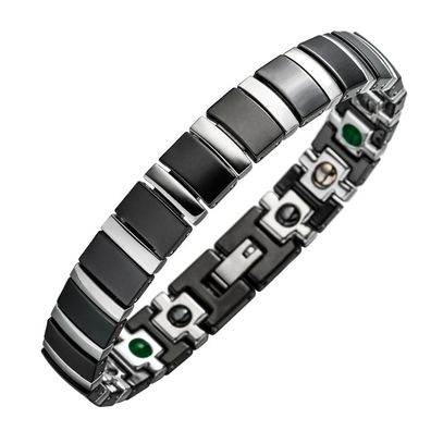 Lunavit Magnetarmband Titan Jade mit Neodym-Magneten, Jade- und Germamiumsteinen