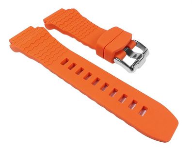 Jacques Lemans Uhrarmband 22mm | Kautschuk Orange 1-1381 1-1222 1-1223