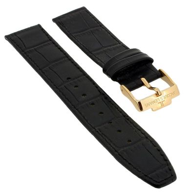 Jacques Lemans > Uhrenarmband 20mm Leder schwarz > KC-102C > KC-102