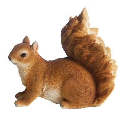 Gartenfigur Eichhörnchen sitzend 12,7 cm Kunststoff Tierfigur Gartenfigur Dekofigur