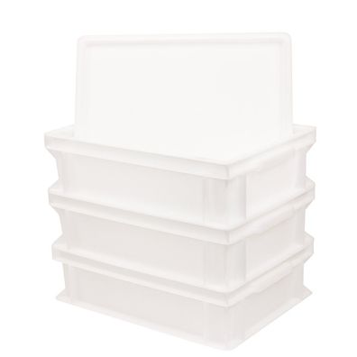 Pimotti Pizzaballenbox (3xBox + 1xDeckel) mit 30x40x12cm, Box für Pizzateig (3x11,5L)