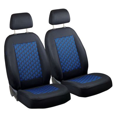 Schwarz Effekt 3D Sitzbezüge für SKODA SUPERB Autositzbezug VORNE