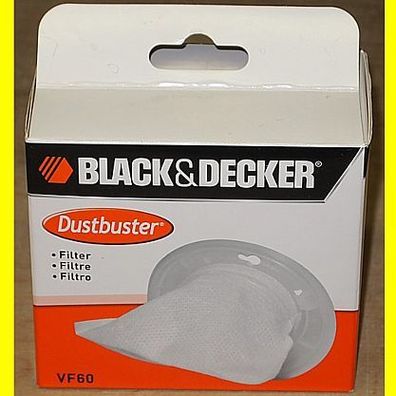 Black & Decker Filter VF60 für Dustbuster NV2400 + NV3600 + NV3603 + NV4803