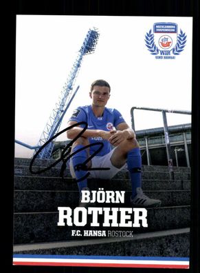 Björn Rother Autogrammkarte Hansa Rostock 2020-21 Original Signiert