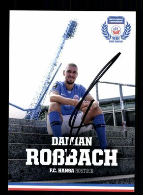 Damian Roßbach Autogrammkarte Hansa Rostock 2020-21 Original Signiert