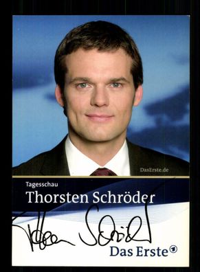 Thorsten Schröder Tagesschau Autogrammkarte Original Signiert + F 2356