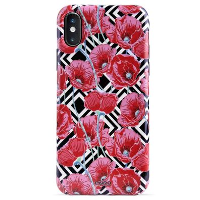 Puro Glam Cover Poppies Case SchutzHülle Tasche SnapOn für iPhone X XS