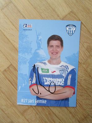Handball Bundesliga TBV Lemgo Saison 20/21 Jari Lemke - handsign. Autogramm!!!